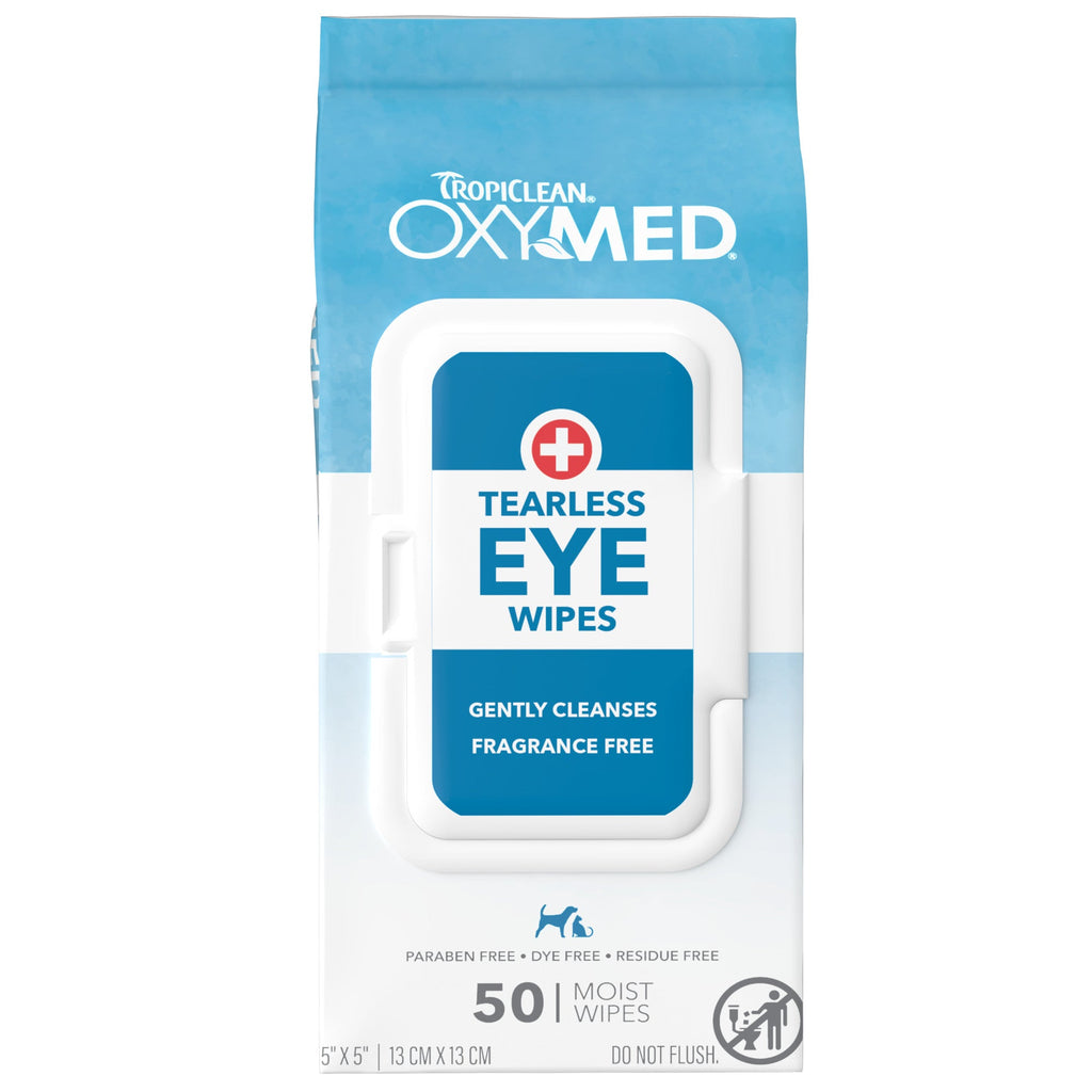 Tropiclean Dog & Cat Oxymed Tearless Eye Wipes - 50 Count