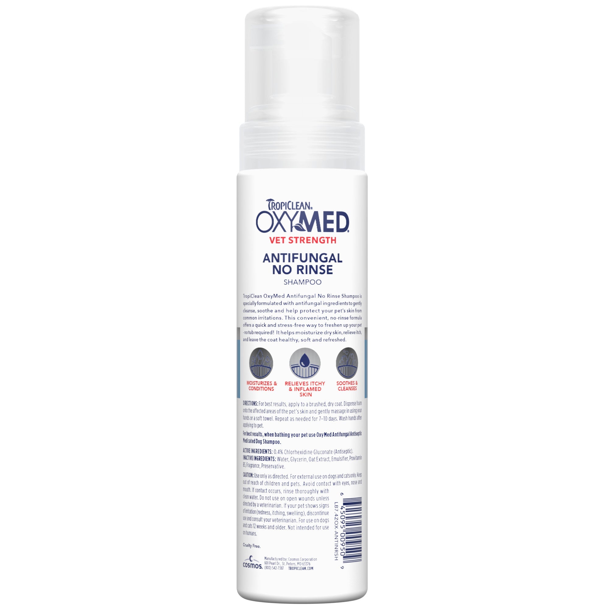 Tropiclean Dog Oxymed Antifungal No Rinse Shampoo 7.4oz.