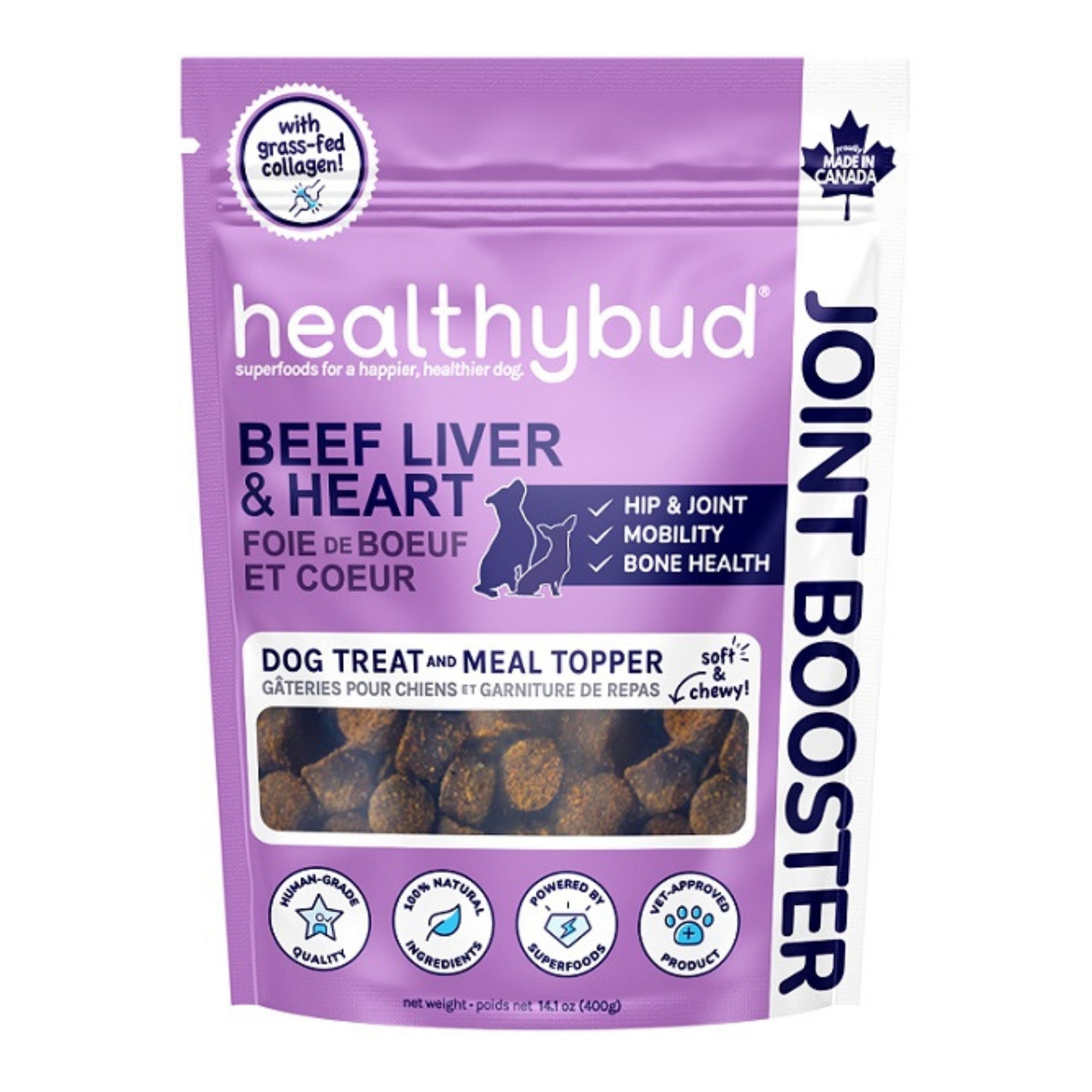 Healthy Bud Dog 14.1oz. Joint Bistro Beef Liver & Heart Functional Treat
