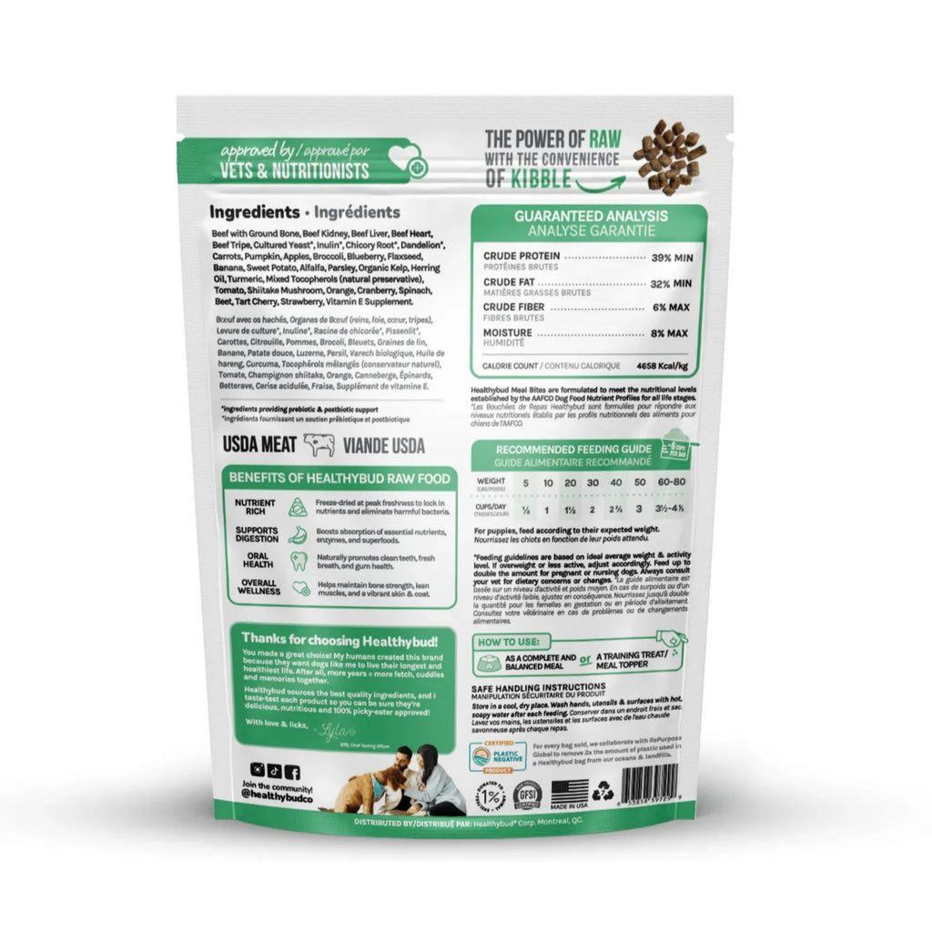 Healthy Bud Dog Freeze-dried 14oz. Beef Patties