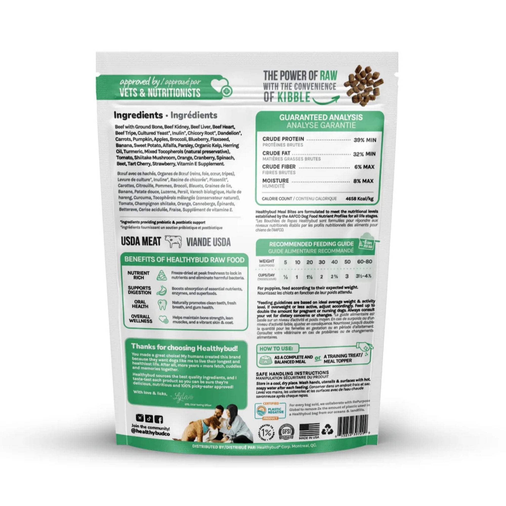 Healthy Bud Dog Freeze-dried 14oz. Beef Patties