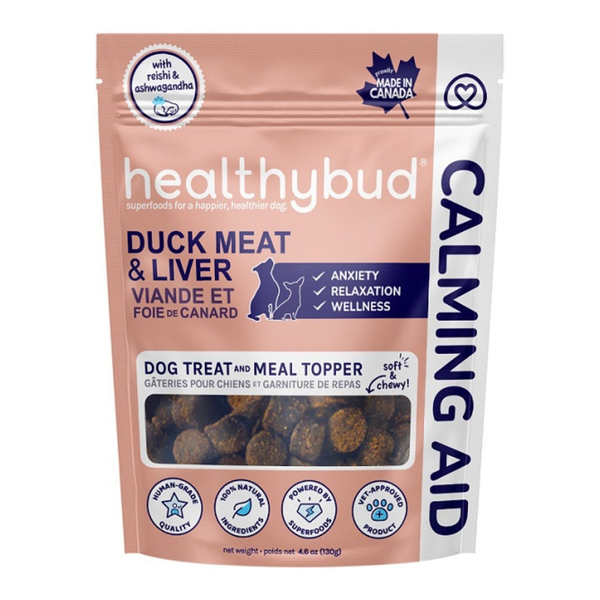 Healthy Bud Dog 4.6oz. Calming Aid Duck & Liver Functional Treat