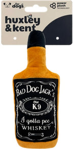 H&K Power Plush Dog Bad Dog Jack'S Whisky Small Squeak Crinkle