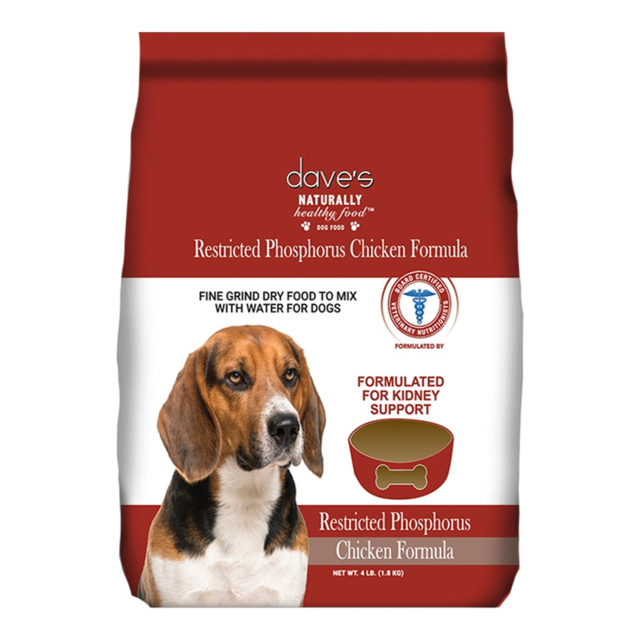 Dave's Pet Food Dog Restricted Phosphorus Diet Chicken Formula Crumble 4Lbs