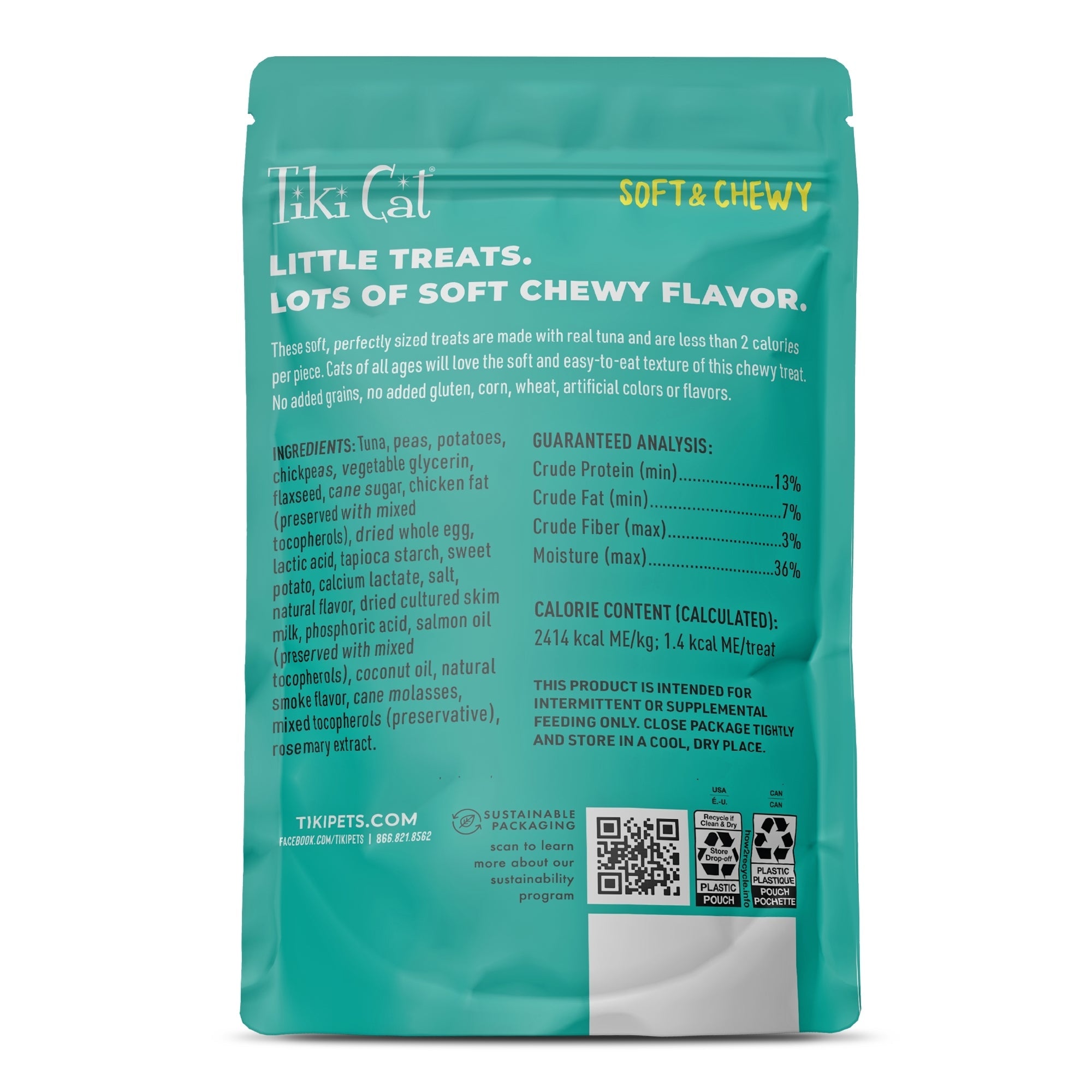 Tiki Pets Cat Soft & Chewy Tuna 6oz.