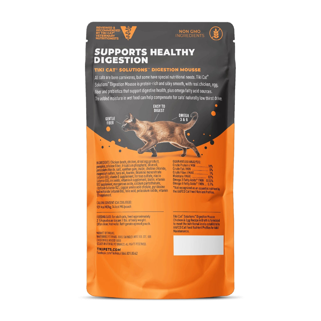 Tiki Pet Cat Solutions Mousse Digestion 2.4oz. (Case of 12)