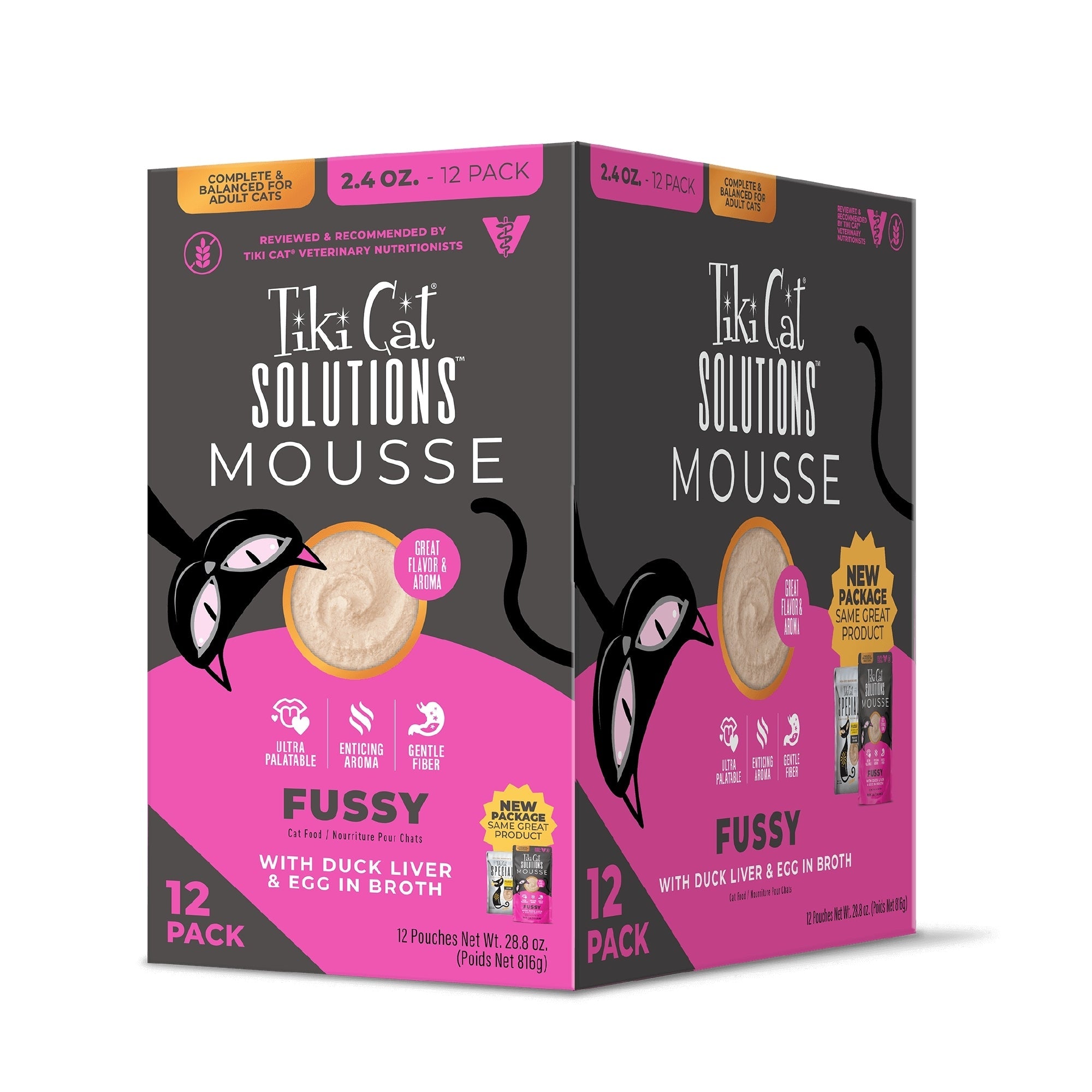 Tiki Pet Cat Solutions Mousse Fussy 2.4oz. (Case of 12)