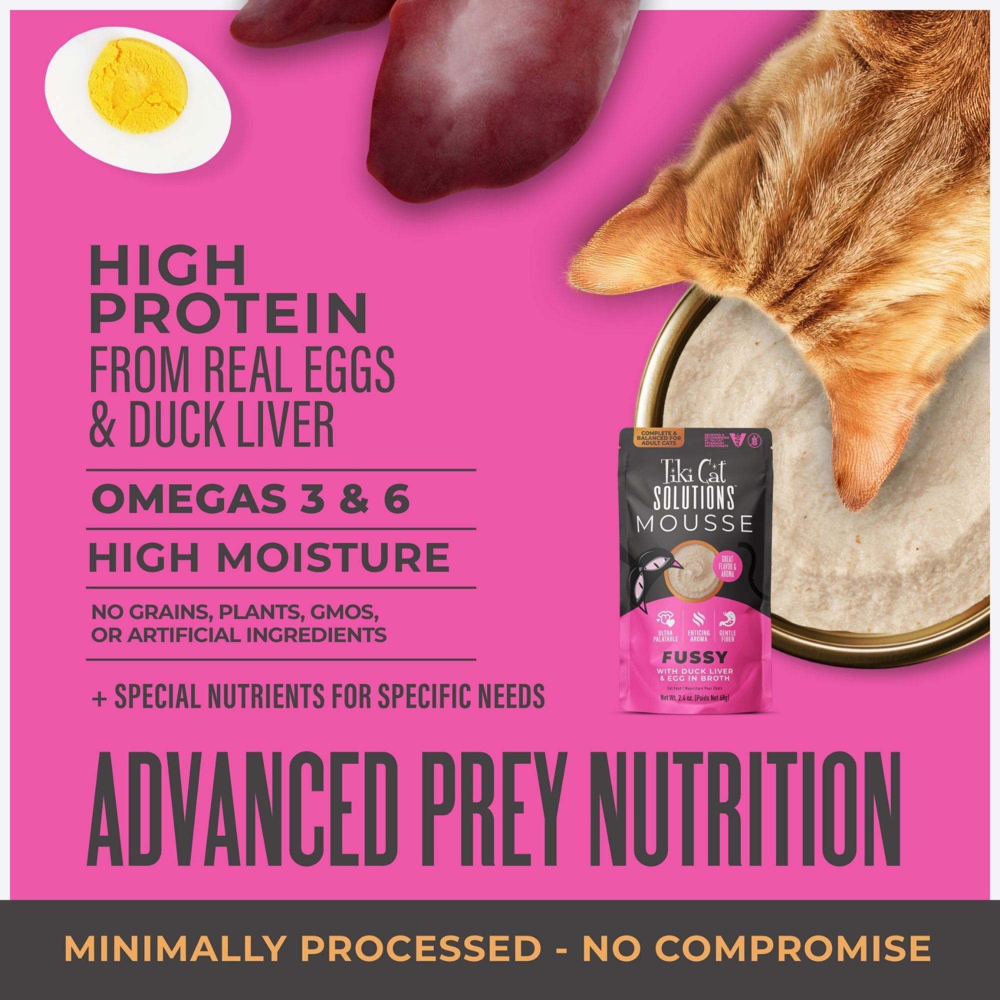 Tiki Pet Cat Solutions Mousse Fussy 2.4oz. (Case of 12)