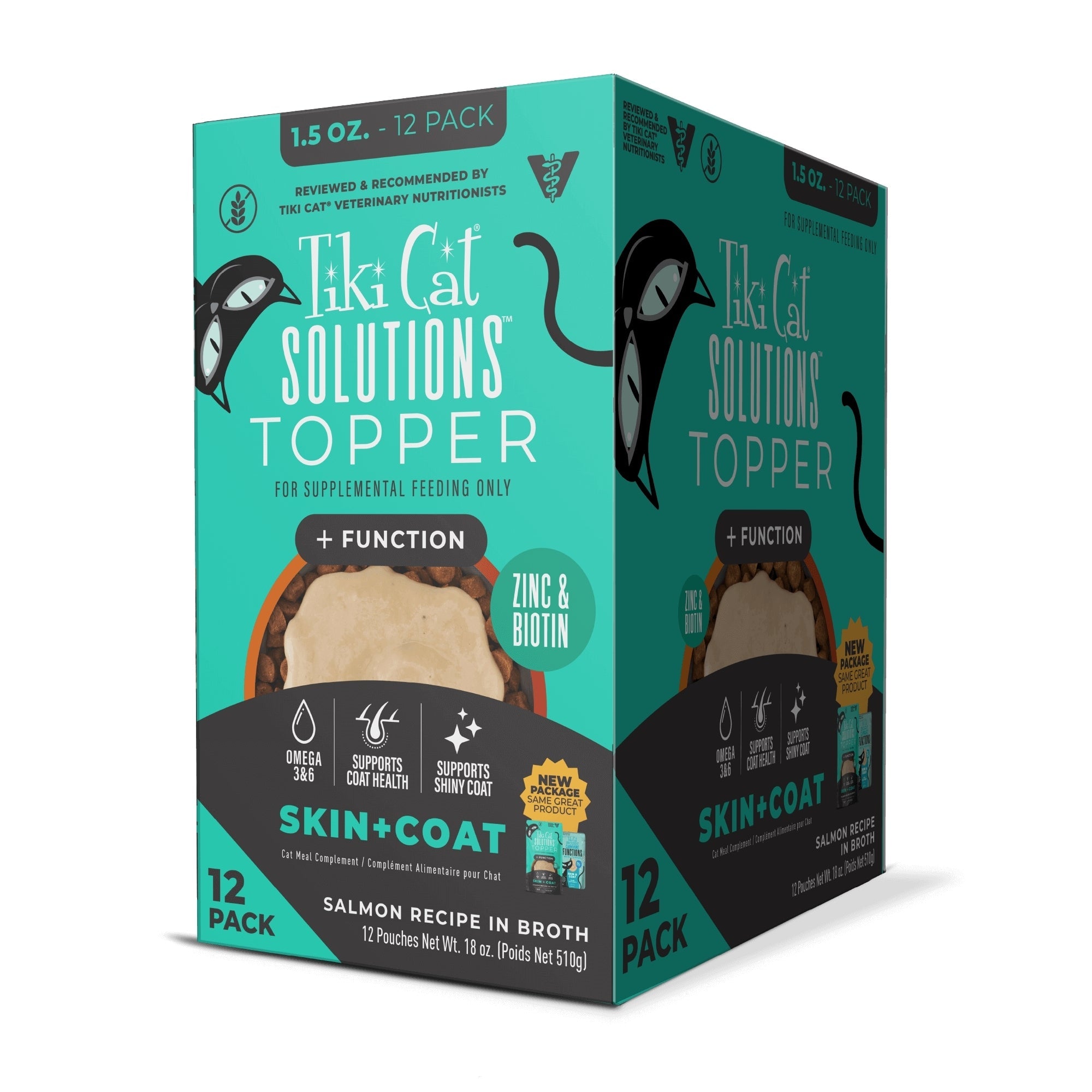 Tiki Pet Cat Solutions Topper Skin & Coat 1.5oz. (Case of 12)
