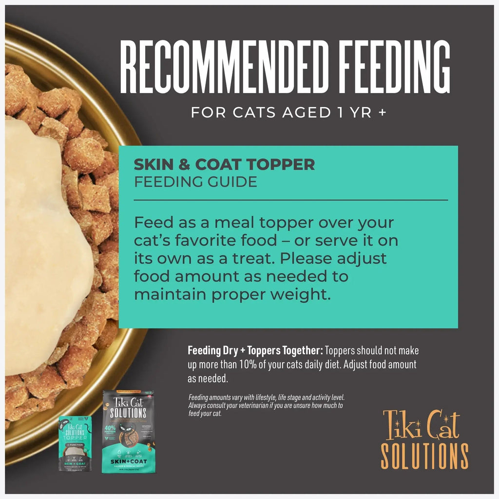 Tiki Pet Cat Solutions Topper Skin & Coat 1.5oz. (Case of 12)