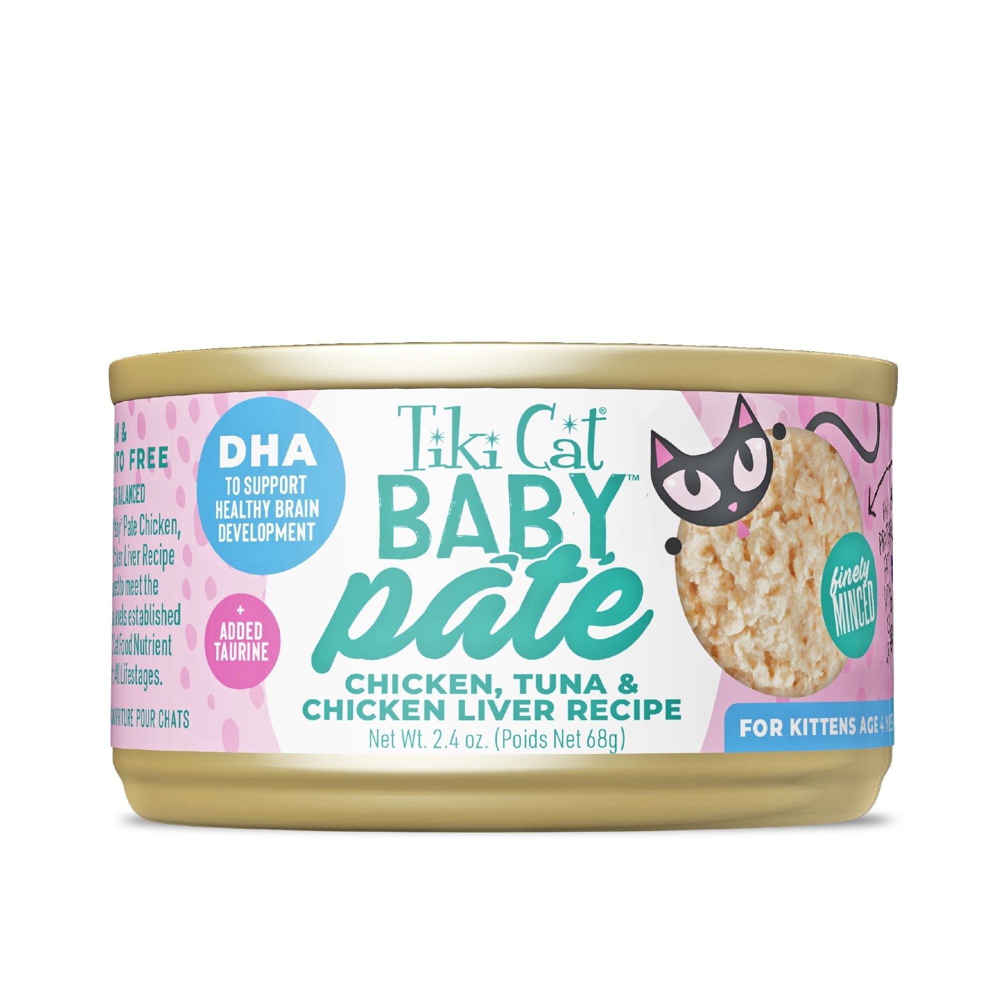 Tiki Pet Cat Pate Kitten Chicken Tuna 2.4Oz (12 per unit)