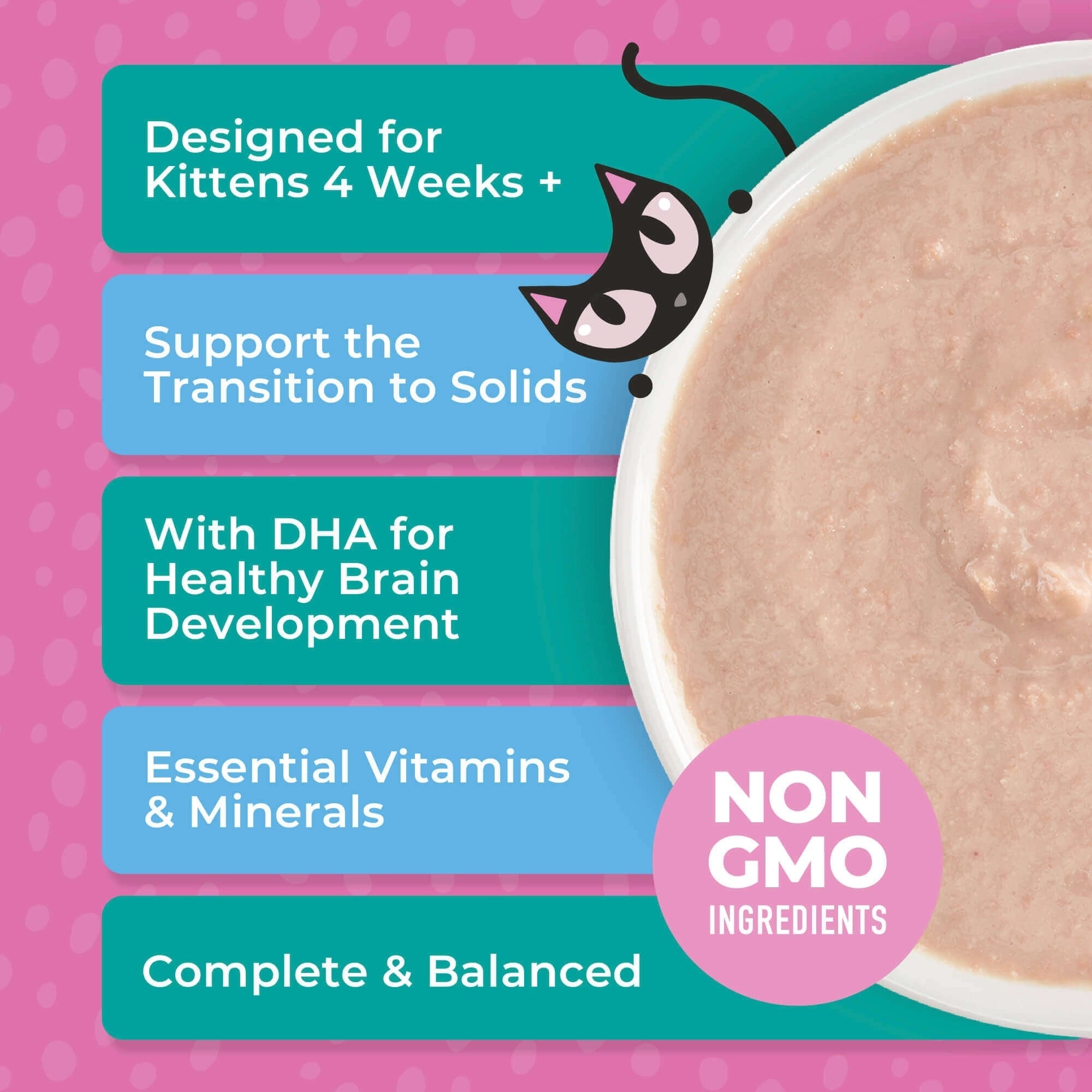 Tiki Pet Cat Mousse Kitten Chicken, Tuna, Chicken Liver 2.4oz. (Case of 12)