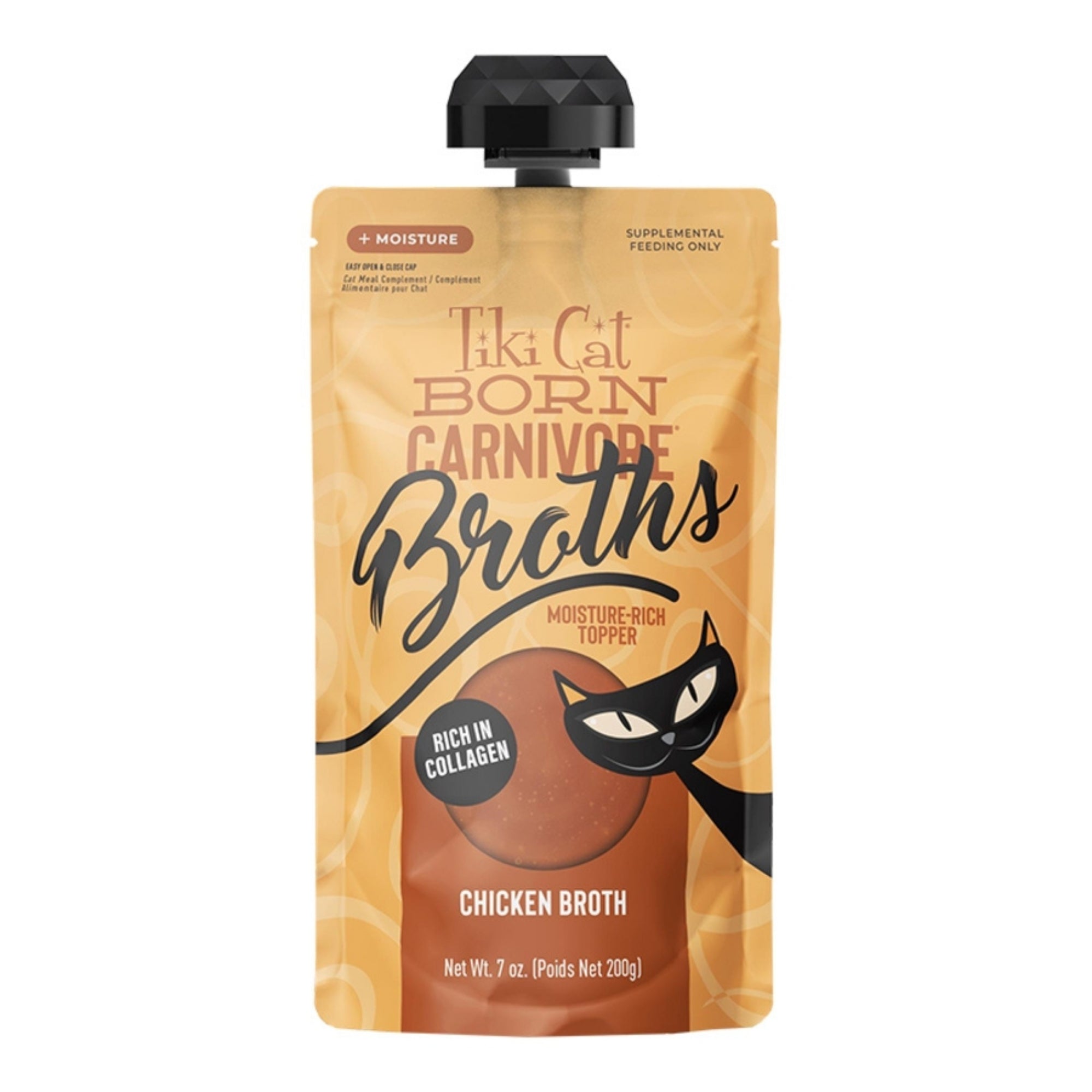 Tiki Pets Cat Broths Chicken 7oz. Pouch - 6 Pack