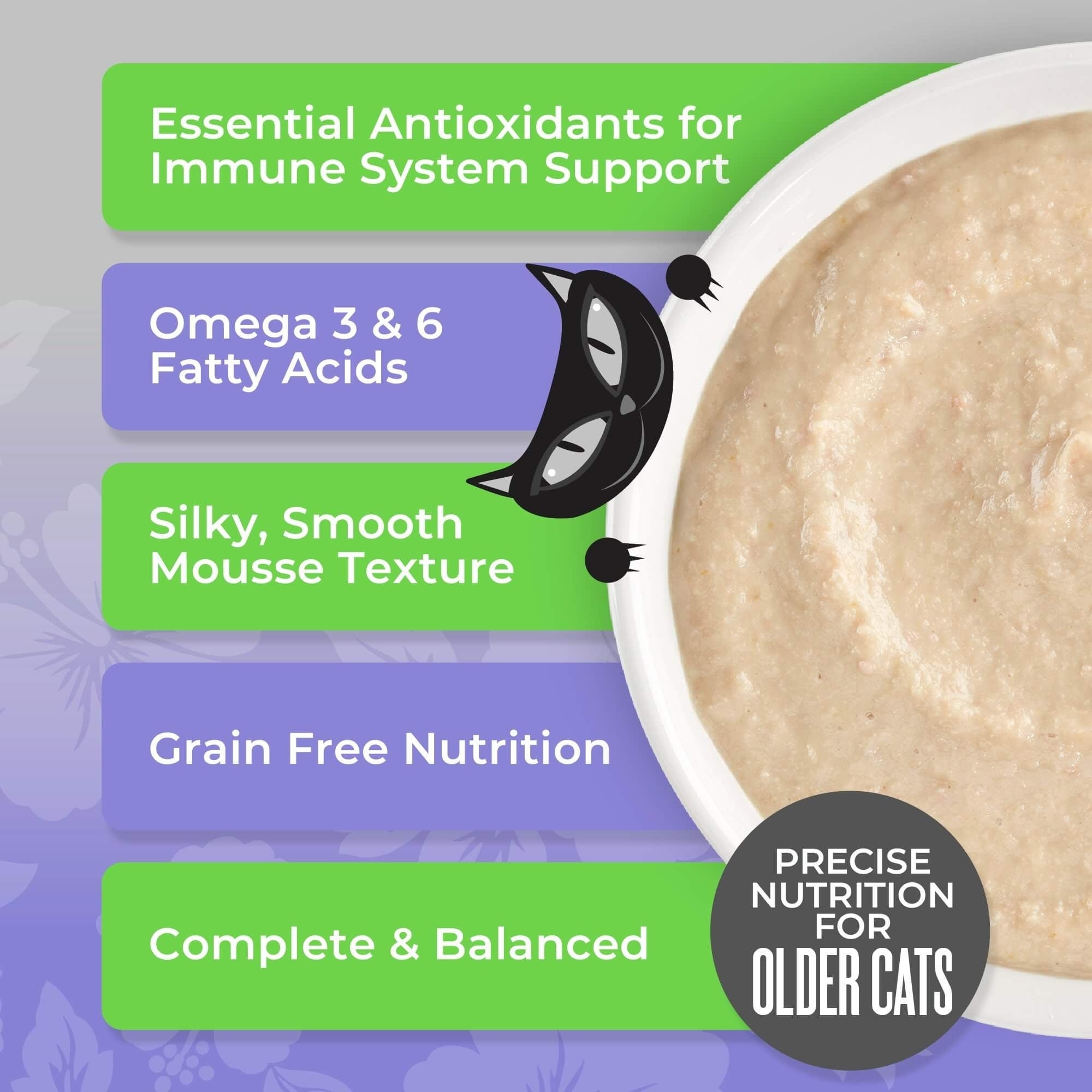 Tiki Pet Cat Silver Mousse Chicken, Duck, Duck Liver 2.8oz. (Case of 12)