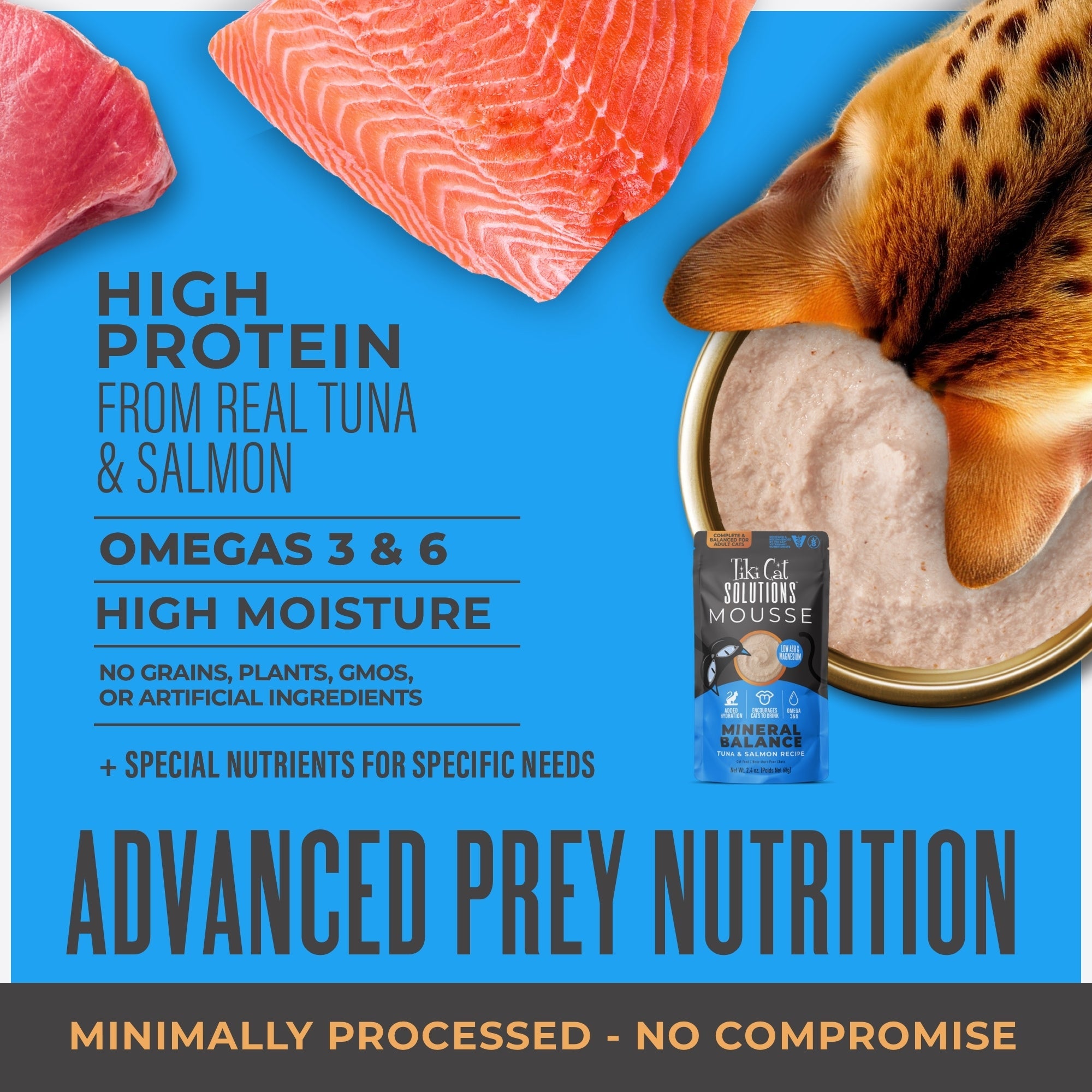 Tiki Pet Cat Solutions Mousse Mineral Balance 2.4oz. (Case of 12)