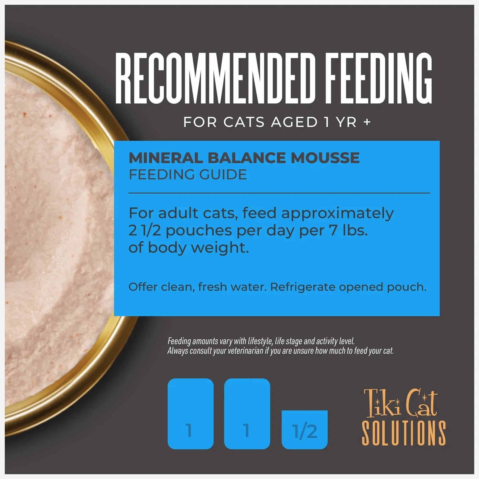 Tiki Pet Cat Solutions Mousse Mineral Balance 2.4oz. (Case of 12)