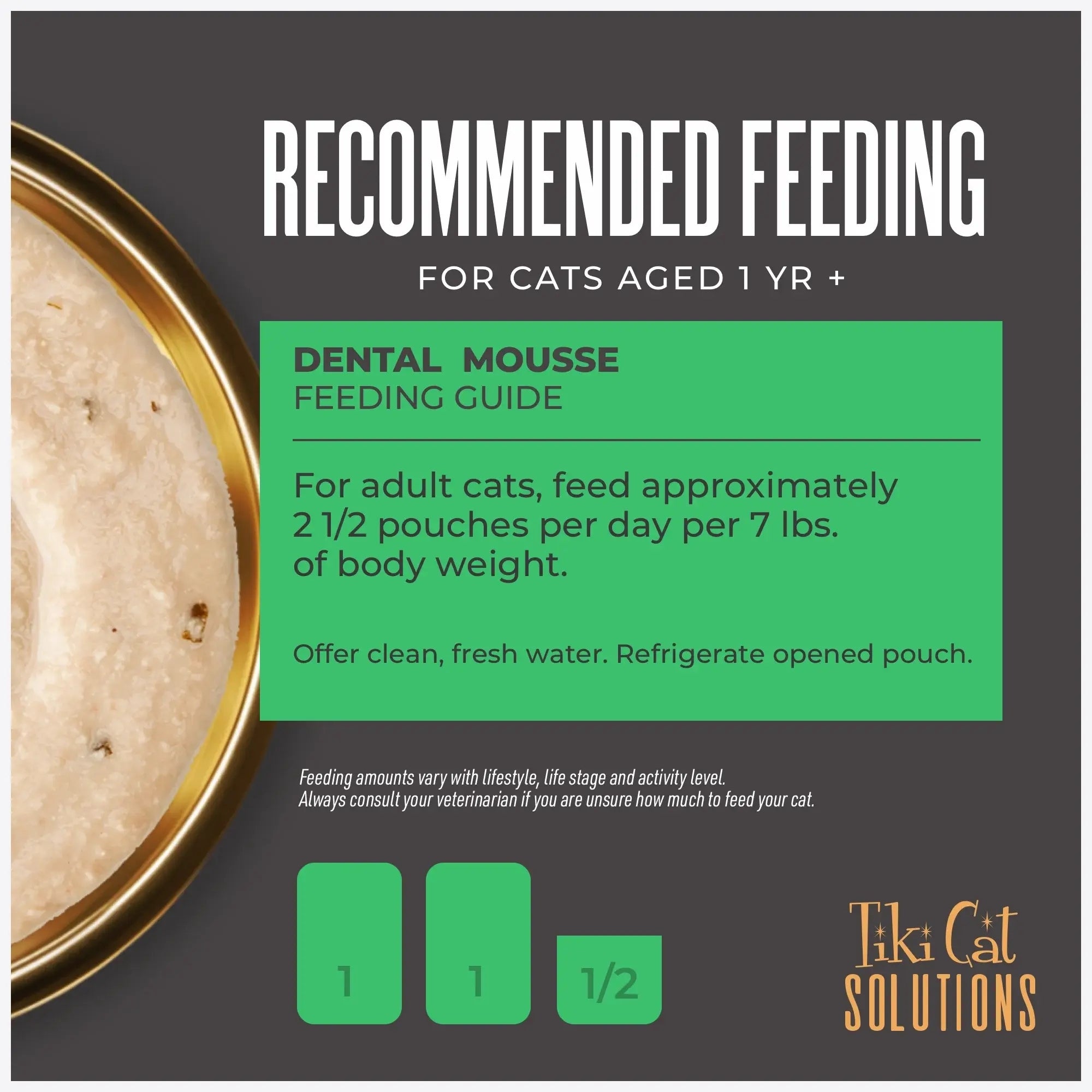 Tiki Pet Cat Solutions Mousse Dental 2.4oz. (Case of 12)