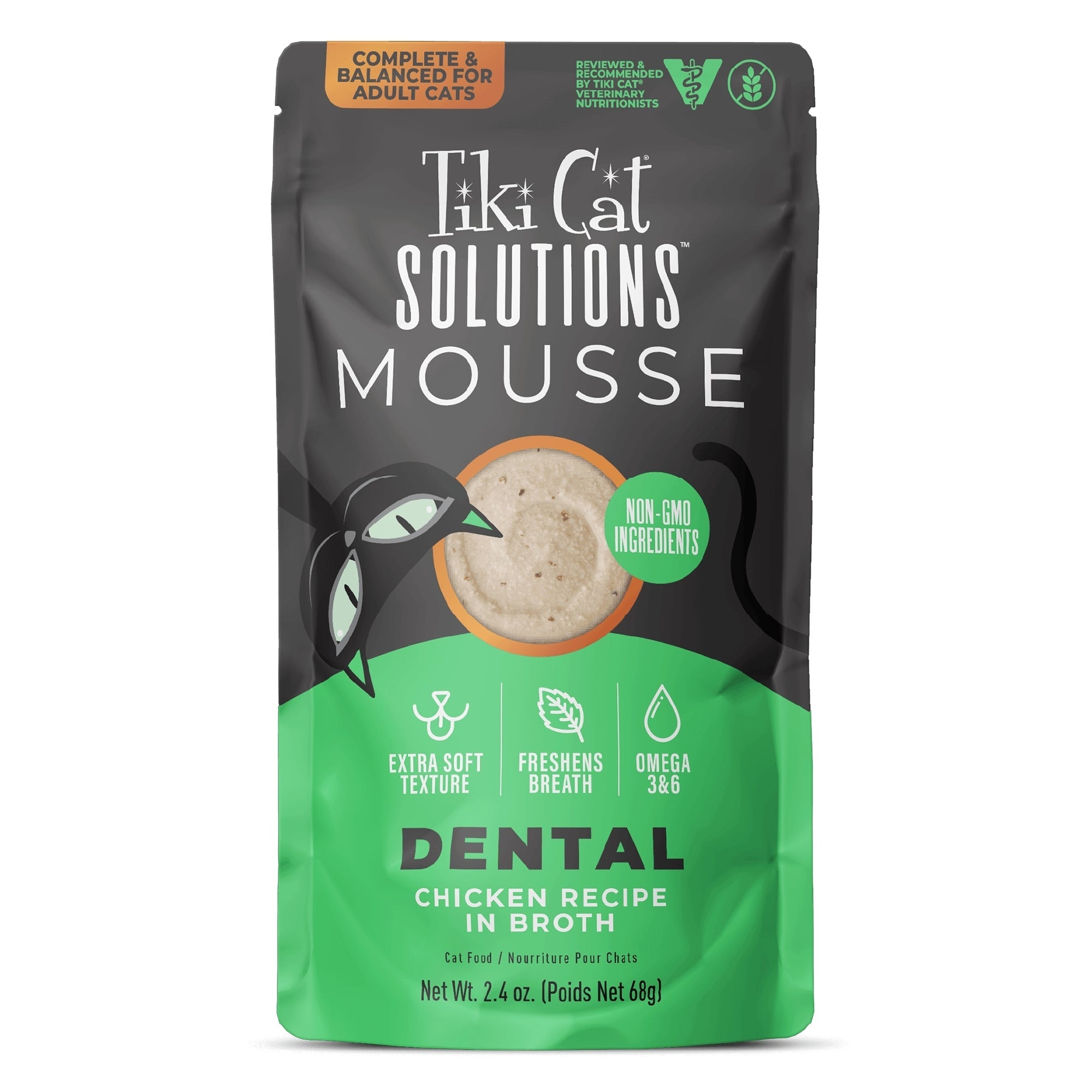 Tiki Pet Cat Solutions Mousse Dental 2.4oz. (Case of 12)