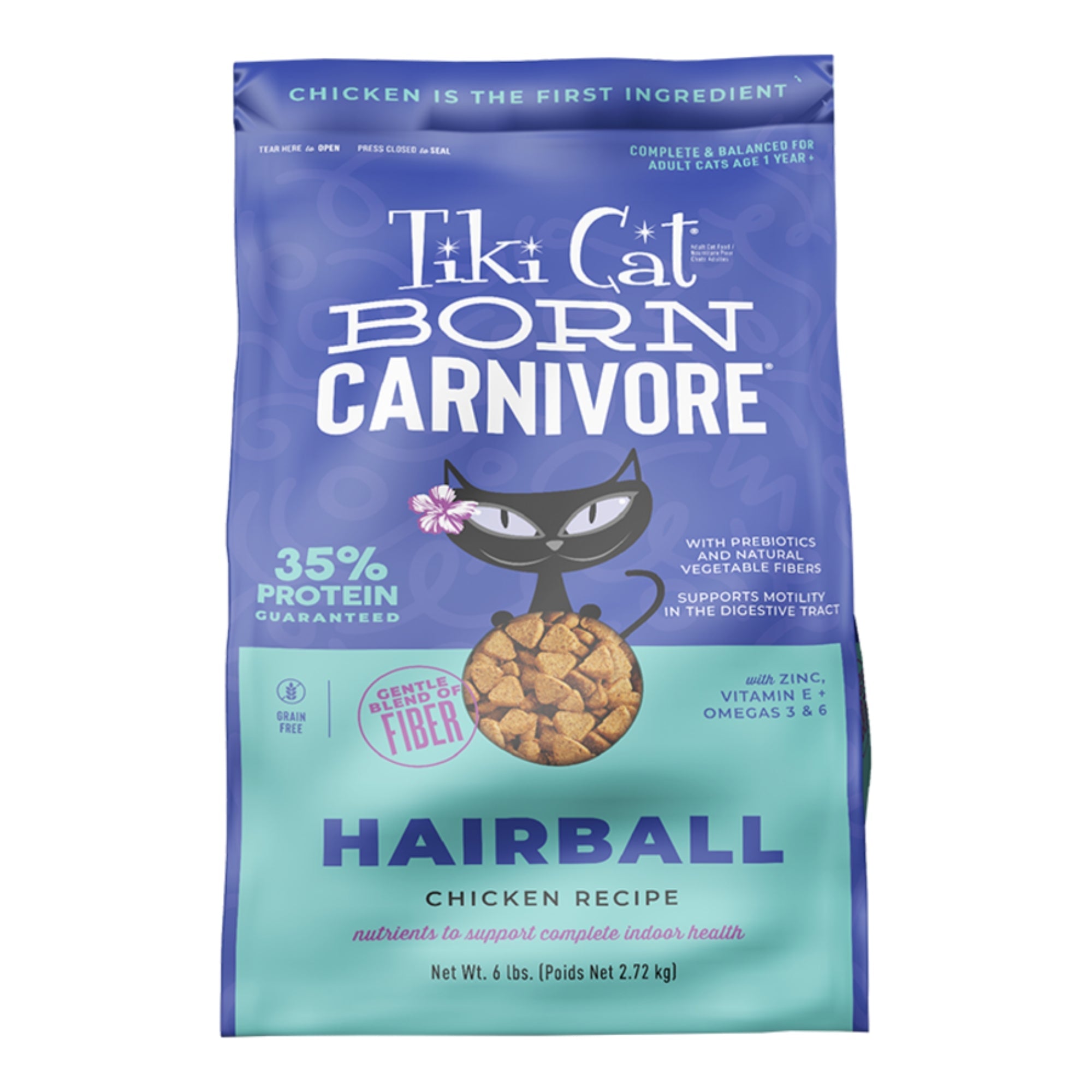 Tiki Pet Cat Carnivore Hairball Chicken 6Lbs