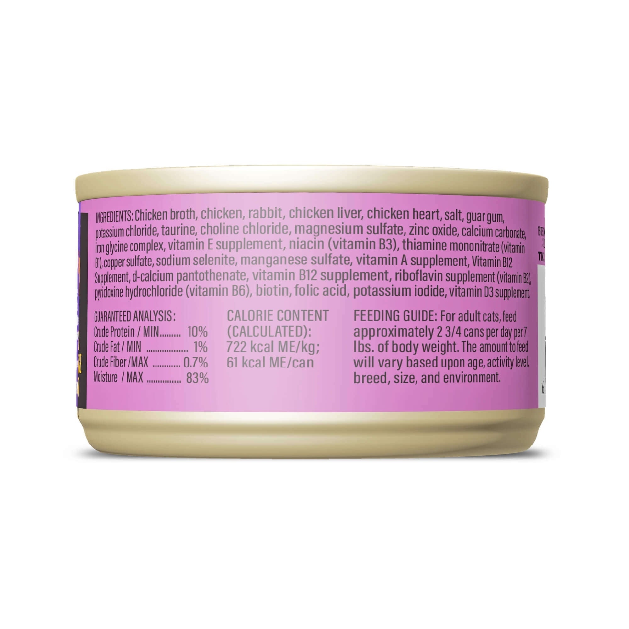 Tiki Pet Cat After Dark Shreds Rabbit & Chicken Liver 3oz. (Case of 12)