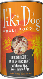 Tiki Pets Dog Whole Foods Chicken Recipe In Crab Consomm 13.6Oz. (Case Of 12)