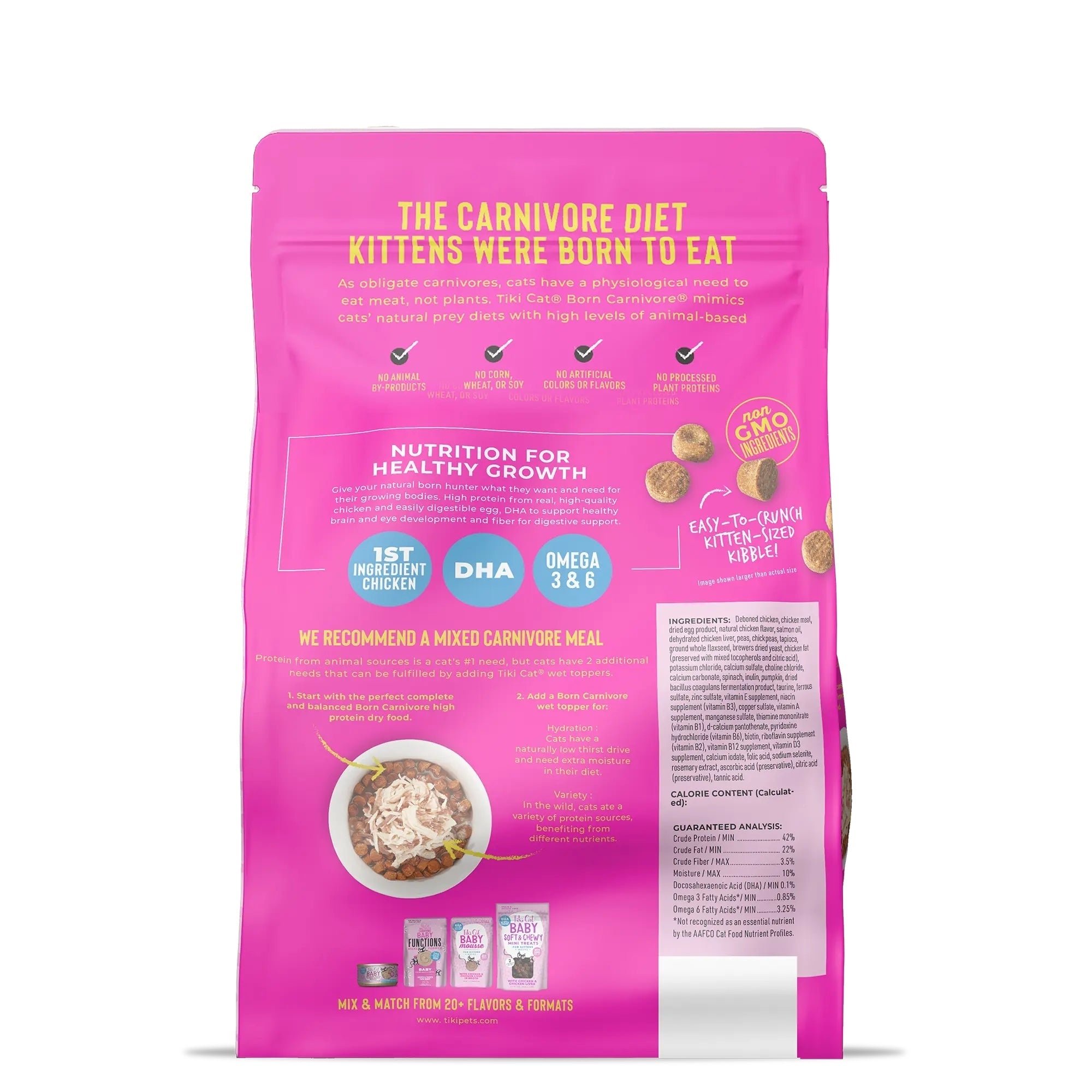 Tiki Pet Cat Born Carnivore Kitten Chicken & Egg 5.6Lb