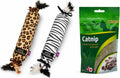 Kickerz Animal Print Plush Kicker Cat Toys, 2 Pack with Catnip Garden 1 oz