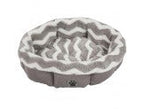 SnooZZy Zig Zag Shearling Round Bed Gray 1ea/21 in, One Size