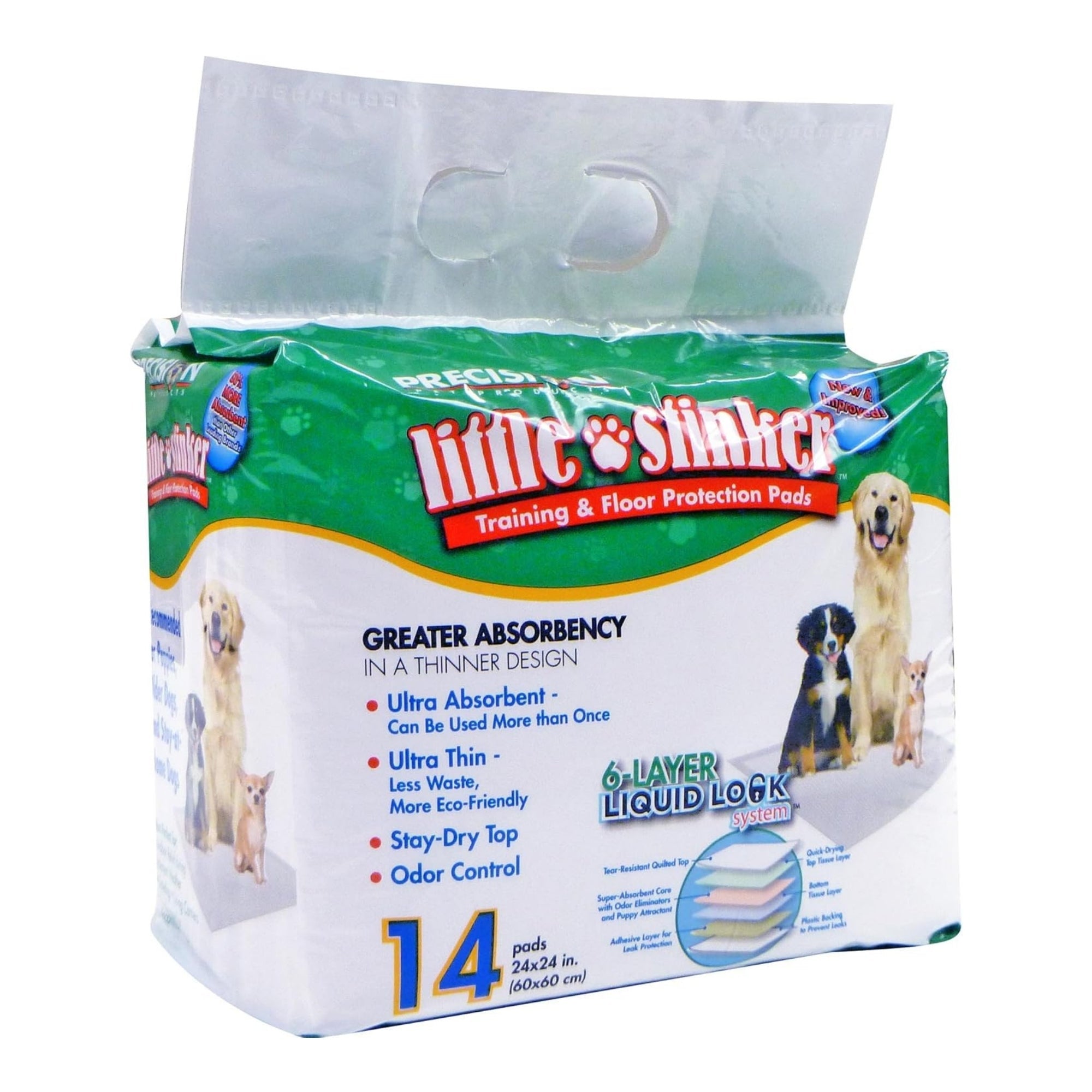 Precision Pet Products Little Stinker House Breaking Pads 1ea/14 pk
