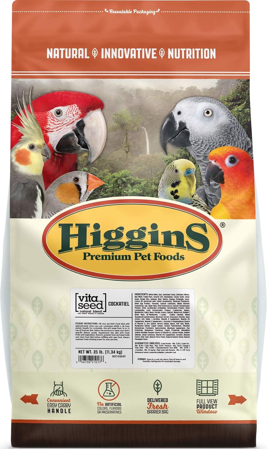 Vita Seed Natural Blend Cockatiel 25 Lb