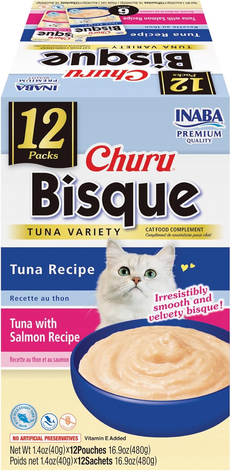 Inaba Churu Bisque Variety Pack Tuna 16.8oz. 12 Pk