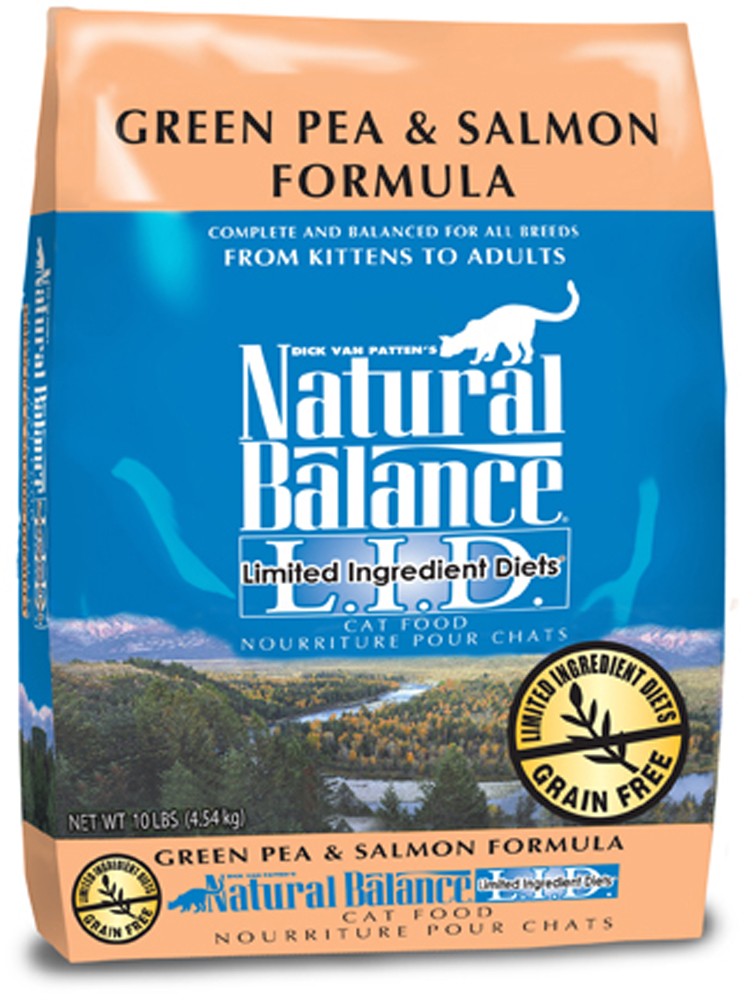 Natural Balance Pet Foods Limited Ingredient Grain Free Dry Cat Food Green Pea & Salmon 10lb