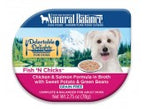 Natural Balance Pet Foods Delectable Delights Fish N Chicks in Broth Dog Food 2.75 oz 24 Pack