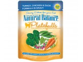 Natural Balance Pet Foods Original Ultra Platefulls Morsels in Gravy Wet Cat Food Pouch Turkey, Chicken, & Duck 3oz