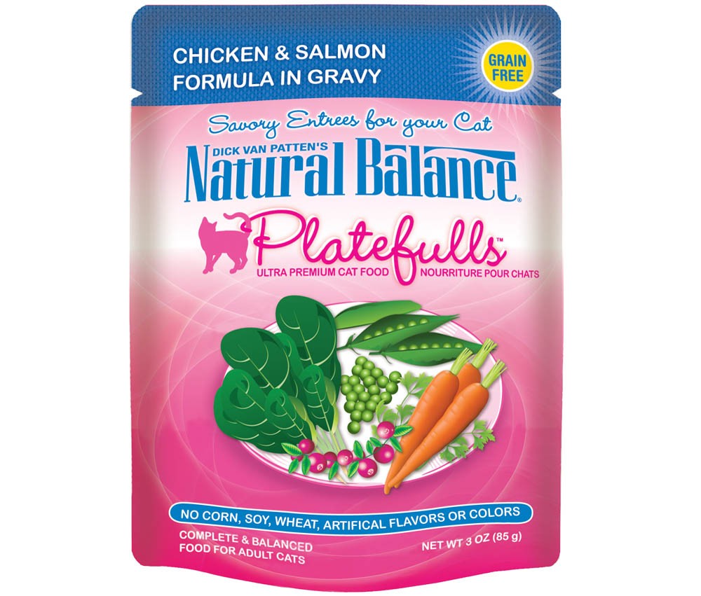 Natural Balance Pet Foods Original Ultra Platefulls Morsels in Gravy Wet Cat Food Pouch Chicken & Salmon 3oz