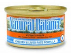 Natural Balance Pet Foods Chicken and Liver Pate Formula Canned Cat Wet Food 5.5 oz 24 Pack
