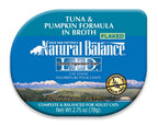 Natural Balance Pet Foods L.I.D. Tuna and Pumpkin Formula in Broth Cat Wet Food 2.75 oz 24 Pack