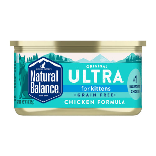 Natural Balance Pet Foods Original Ultra Grain Free Kitten Canned Cat Food Chicken 3oz