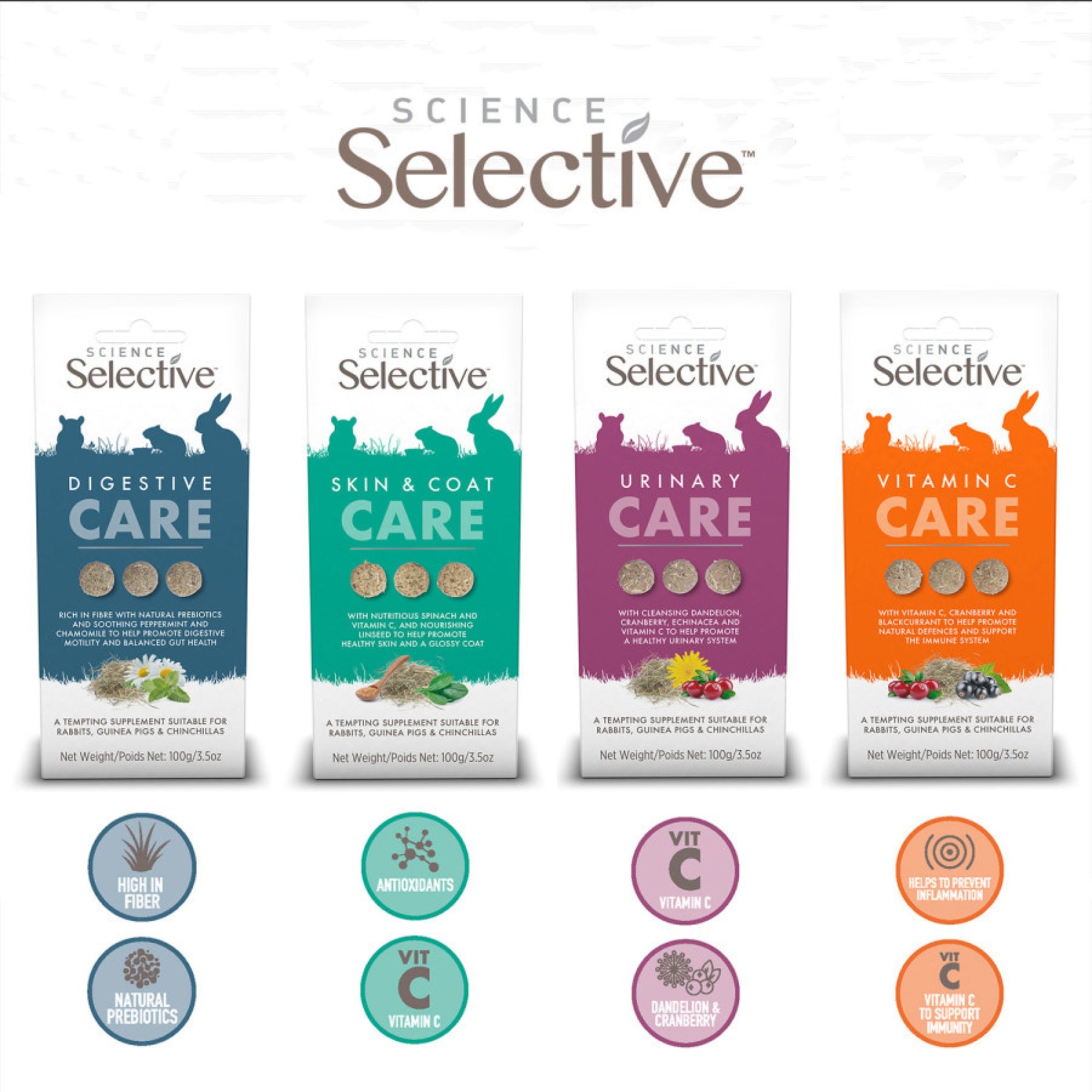 Science Selective Skin & Coat Care Small Animal Supplement 4ea/3.5 oz.