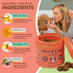 Natural Dog Company Dog Skin & Coat Supplement Chews - 90 Count