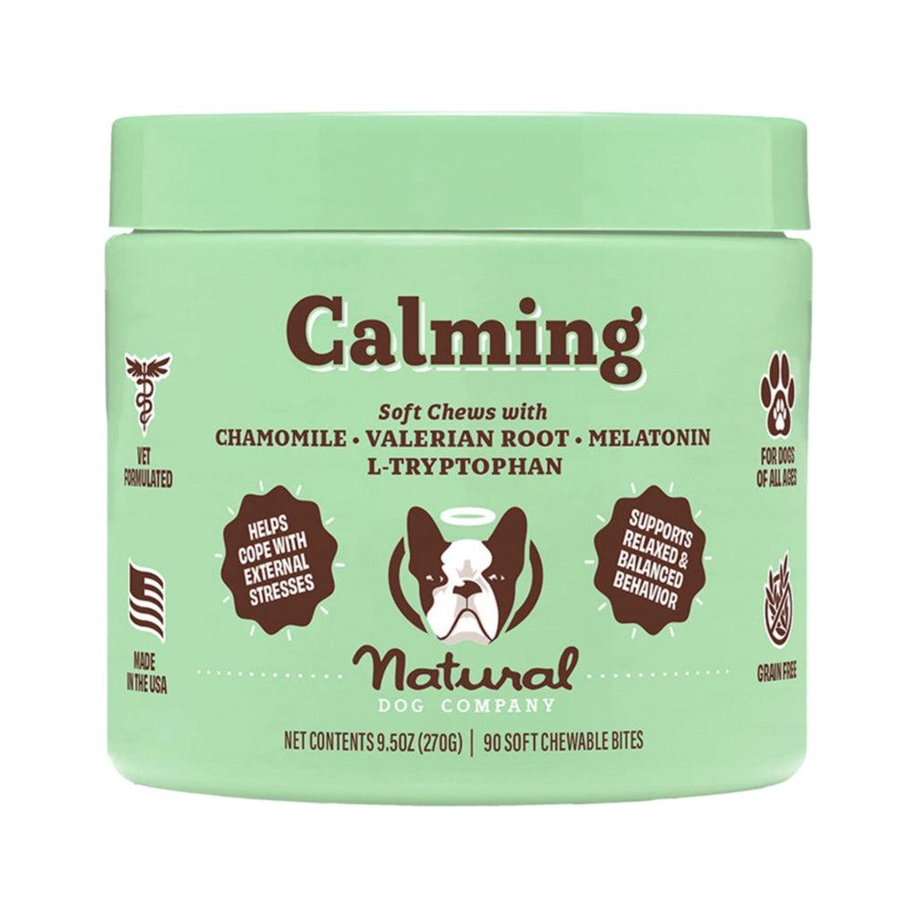 Natural Dog Company Dog Calming Supplement Chews - 90 Count