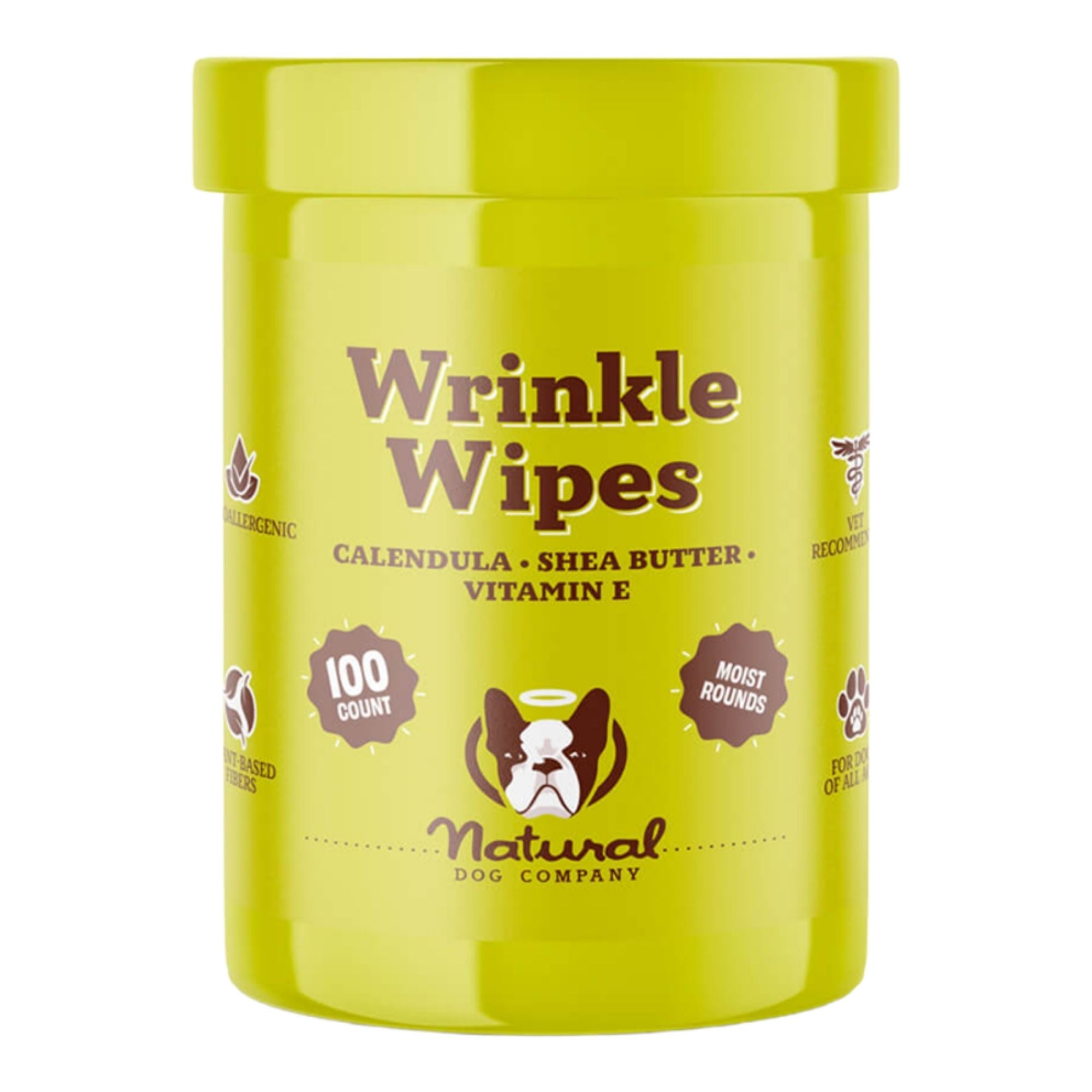 Natural Dog Company Dog Wrinkle Wipes - 100 Count