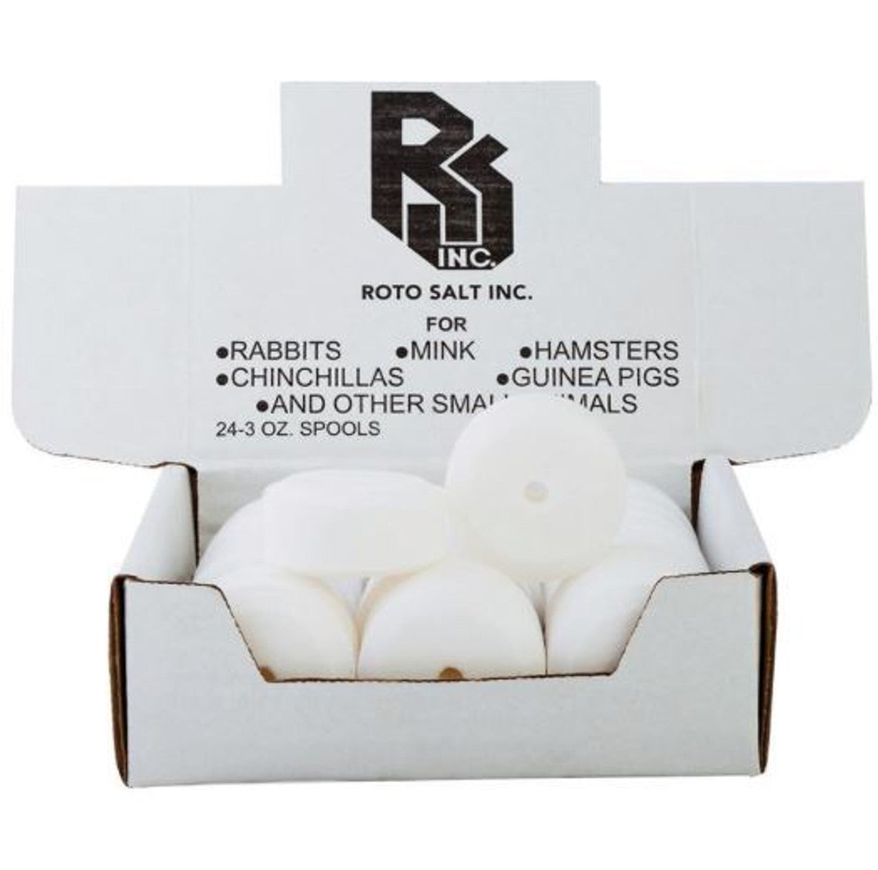 Salt Spool Display Plain White 24 Pc