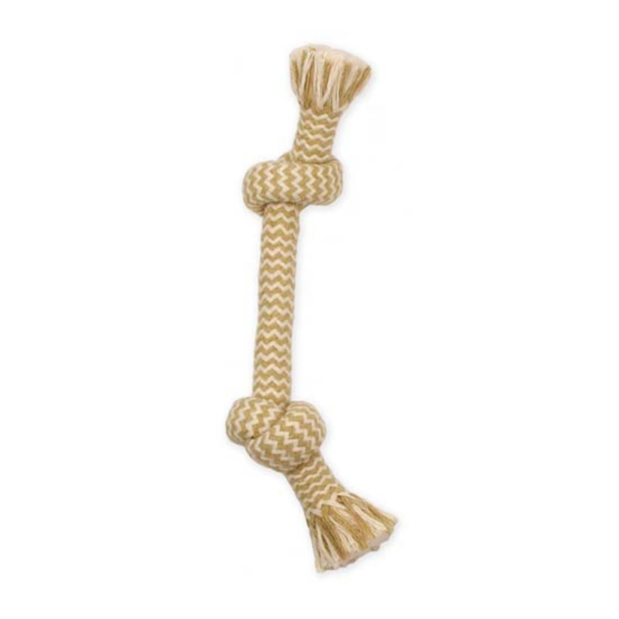 Mammoth Pet Products Flossy Chews EXTRA Peanut Butter Scented Dog Toy 2 Knot Bone, 1ea/MD, 12 in Default Title