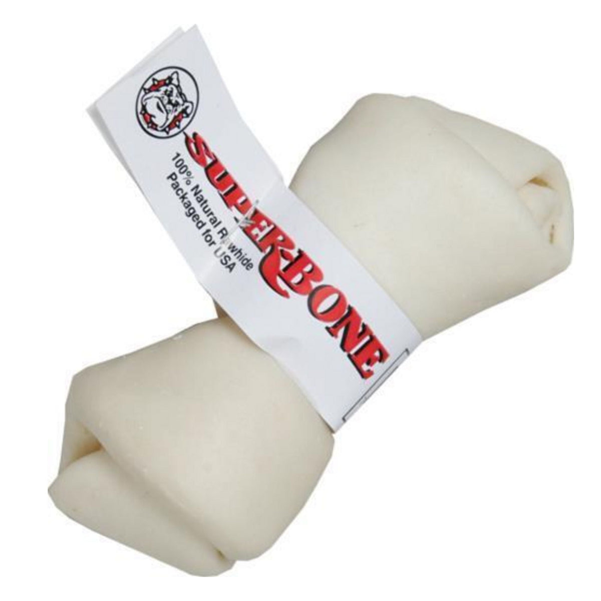 Super Bone White Knot Dog Chew 4-5"