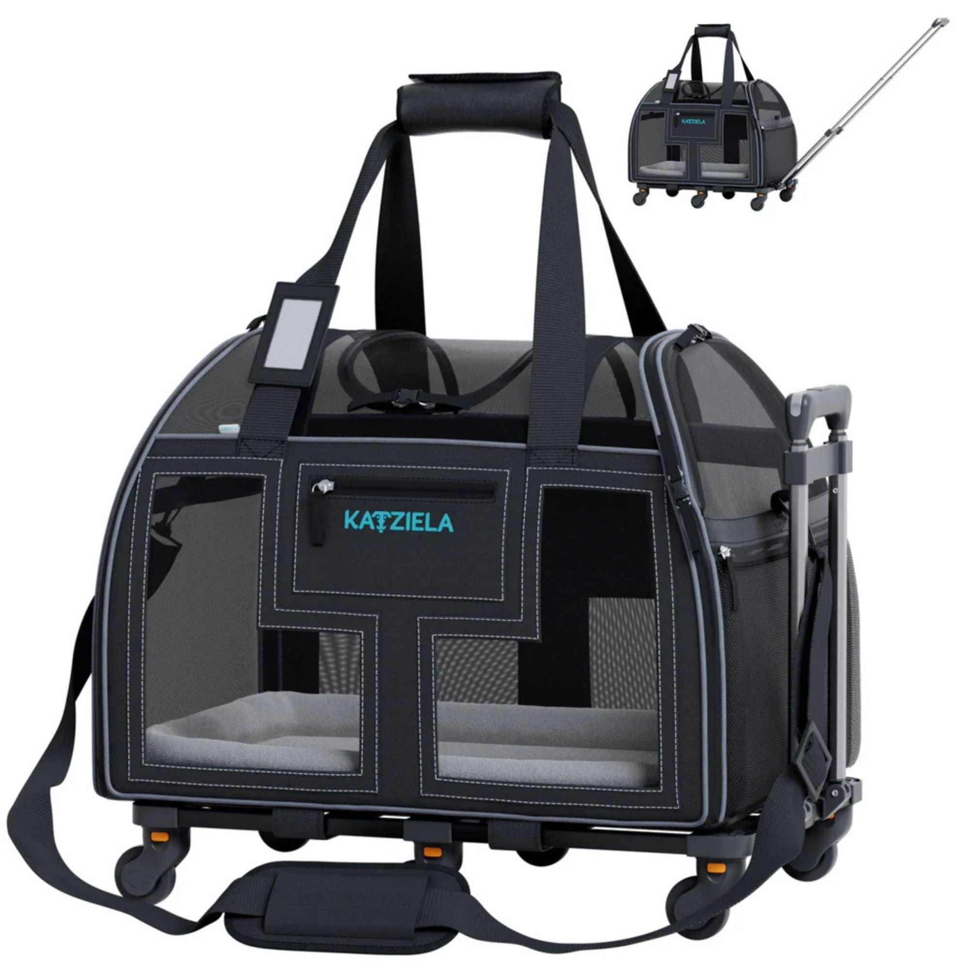 Katziela Luxury Lorry Wheeled Carrier Gray