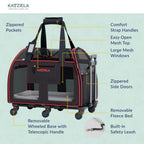 Katziela Luxury Lorry Wheeled Carrier Red