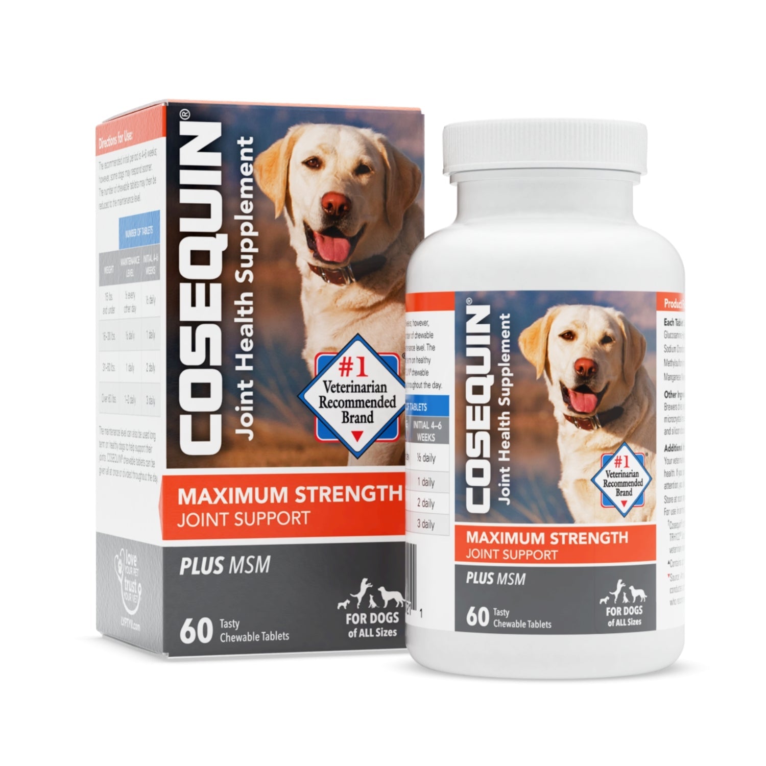 Cosequin Joint Supplement With MSM Tabs For Dogs 60 Count