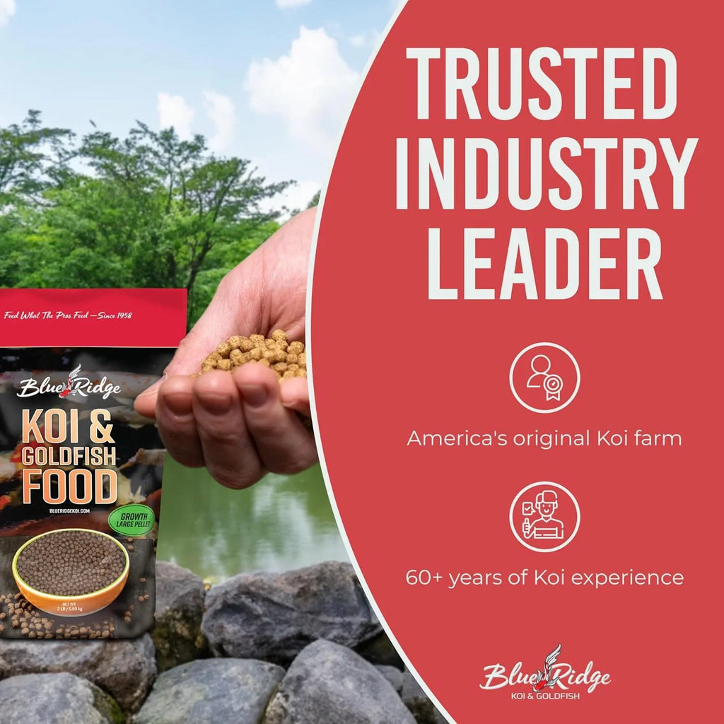 Blue Ridge Fish Hatchery Growth Formula Pellet Fish Food for Koi and Goldfish 1ea/2 lb, LG