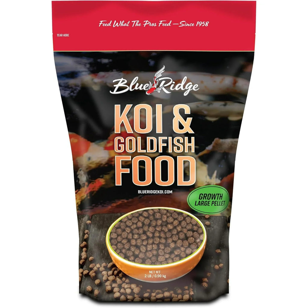 Blue Ridge Fish Hatchery Growth Formula Pellet Fish Food for Koi and Goldfish 1ea/2 lb, LG